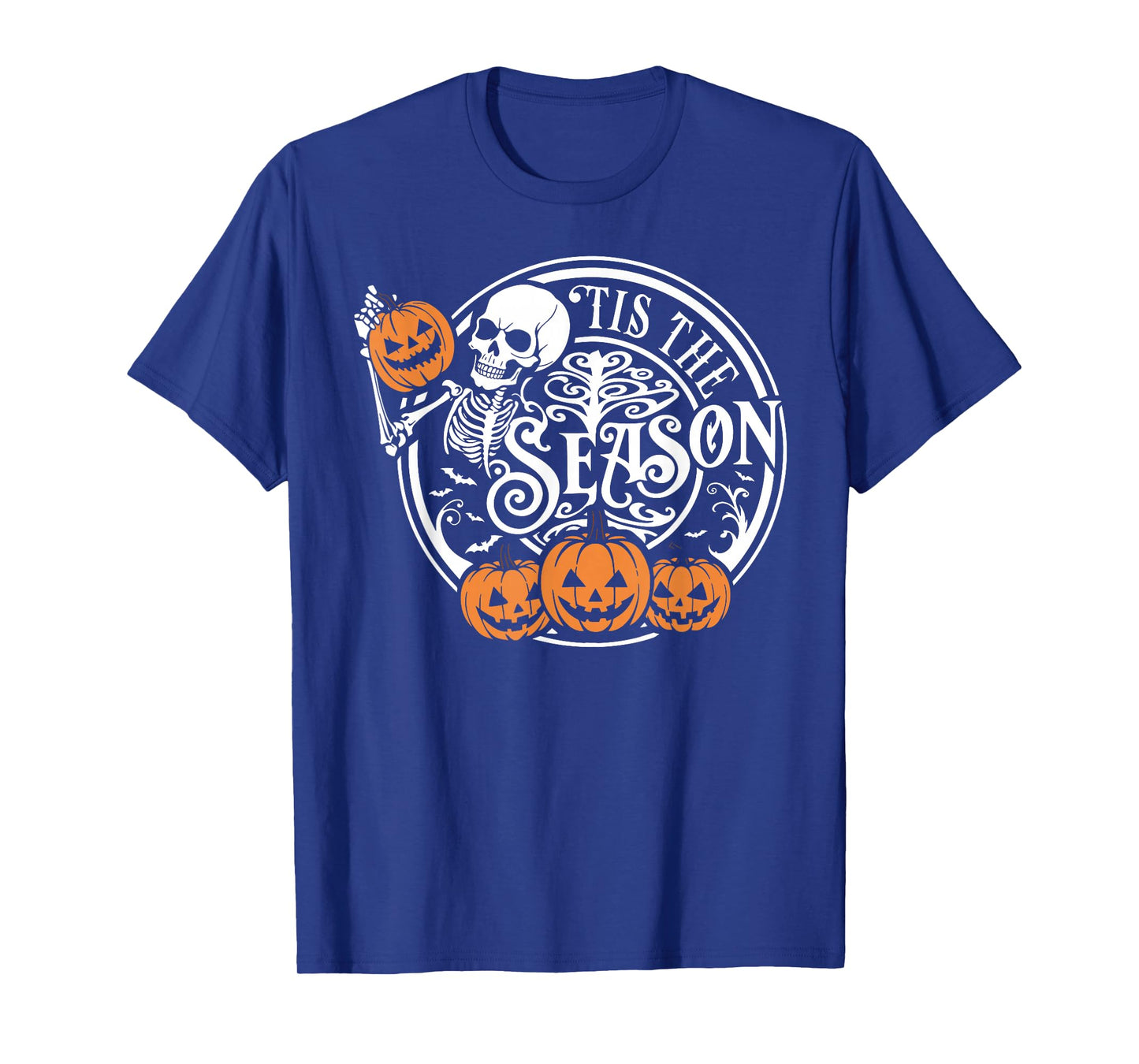 Tis The Season Jack O Lantern Skeleton Spooky Halloween T-Shirt