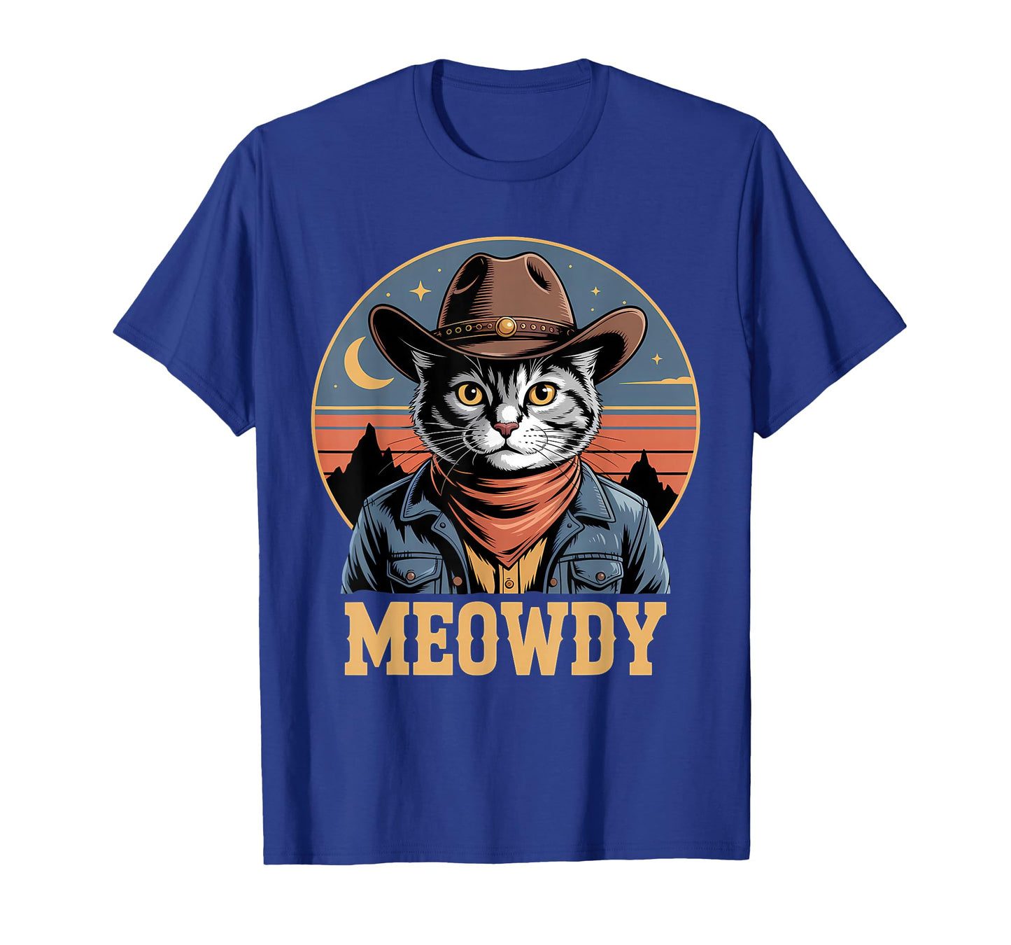Meowdy Cat Country Western Vintage Funny Cowboy Cat T-Shirt