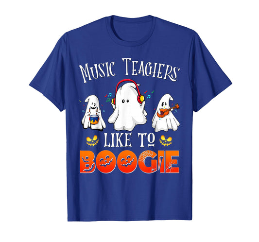 Halloween School Marching Band Music Teachers Like to Boogie Men Women T-Shirt