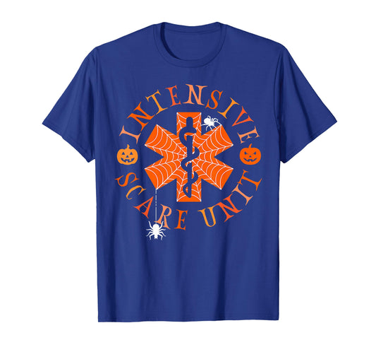 Intensive Scare Unit Nurse Pumpkin Halloween ICU Nursing T-Shirt