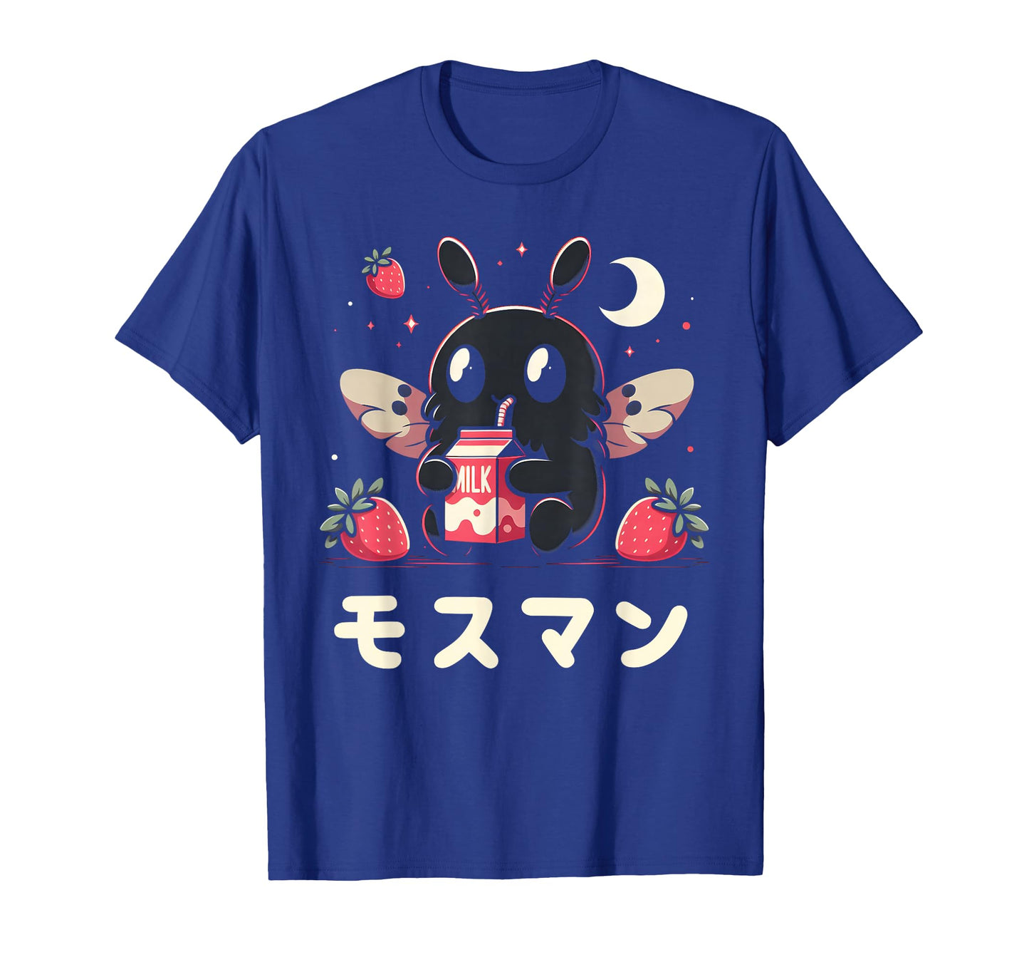 Kawaii Mothman Drinking Strawberry Milkshake T-Shirt