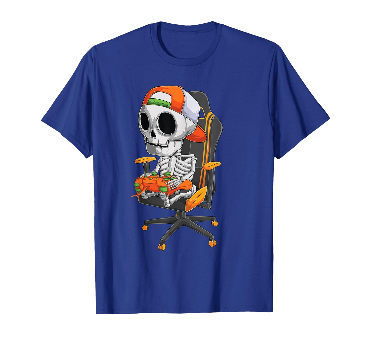 Halloween skeleton gamer video gaming boys men kids teens T-Shirt