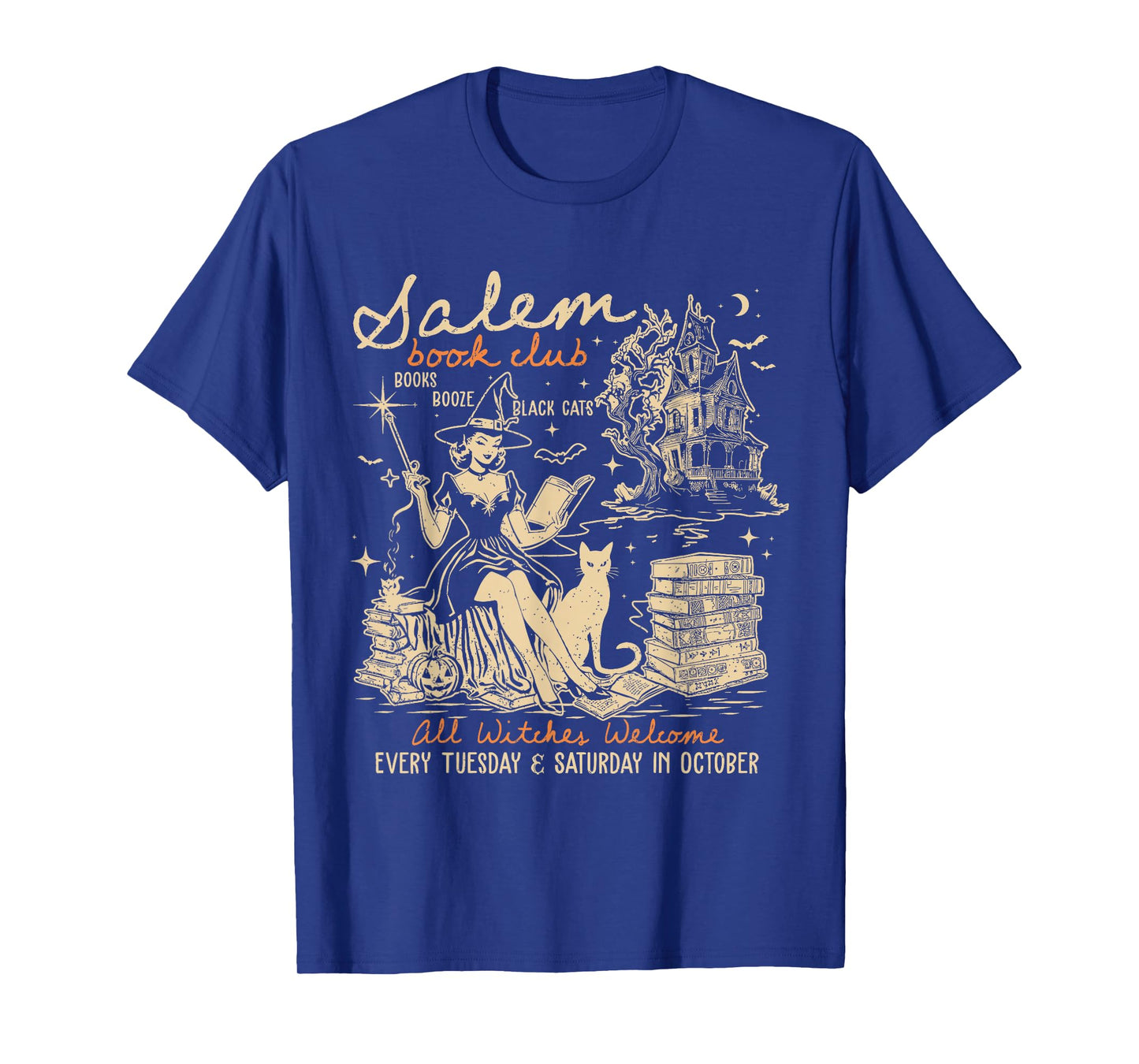 Salem Book Club Witches Witchy Witch Spooky Season Halloween T-Shirt