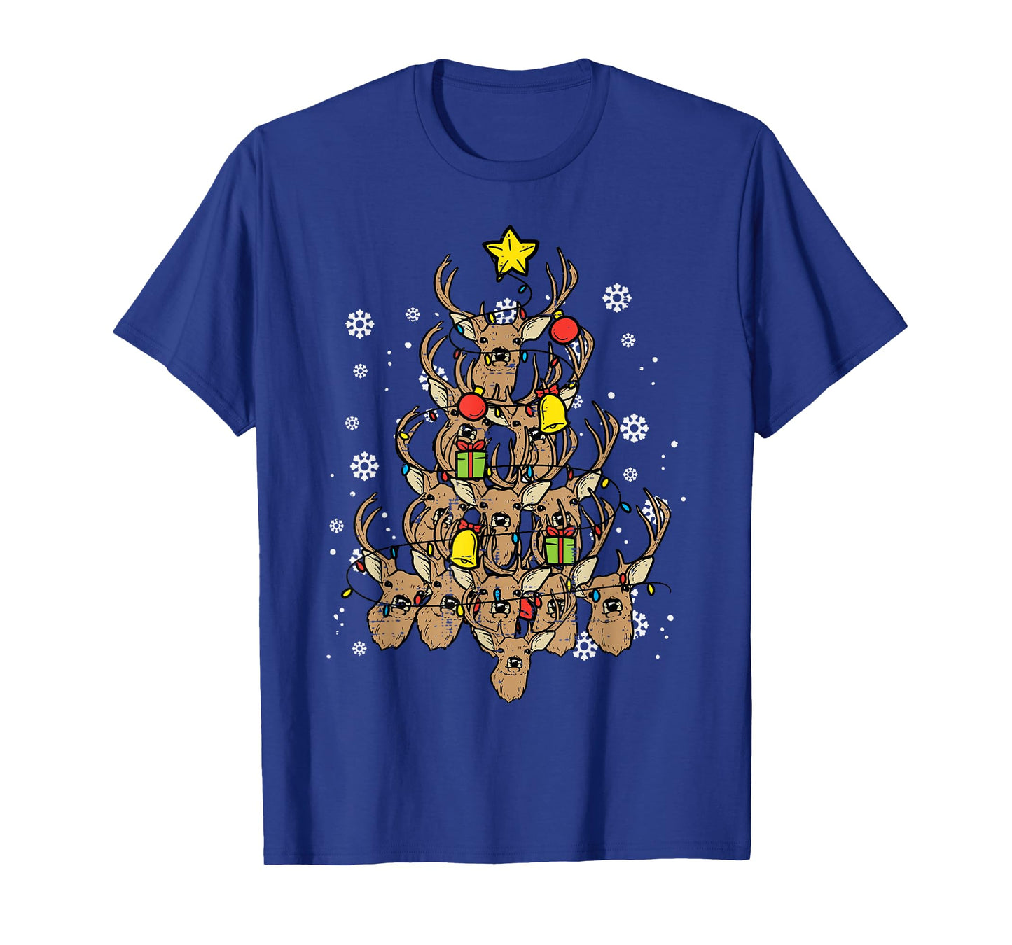 Deer Christmas Tree Xmas Hunting Hunt Men Dad Men Women Kids T-Shirt