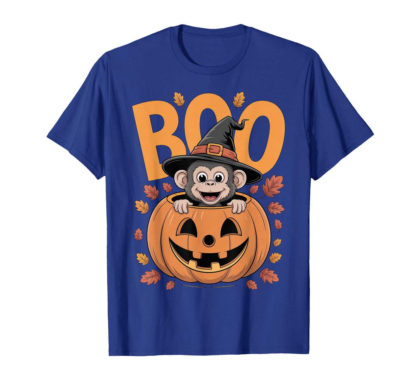 Monkey Costume on Pumpkin Halloween Monkey T-Shirt