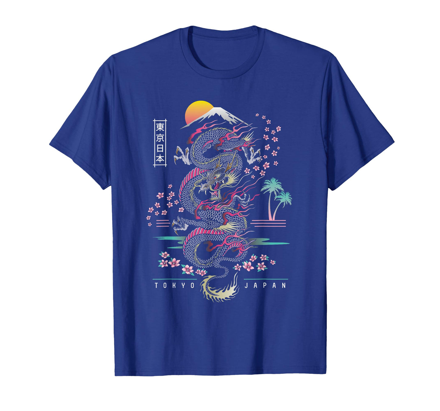 Japanese Tokyo Dragon Asian Inspired Retro 80’s Style T-Shirt