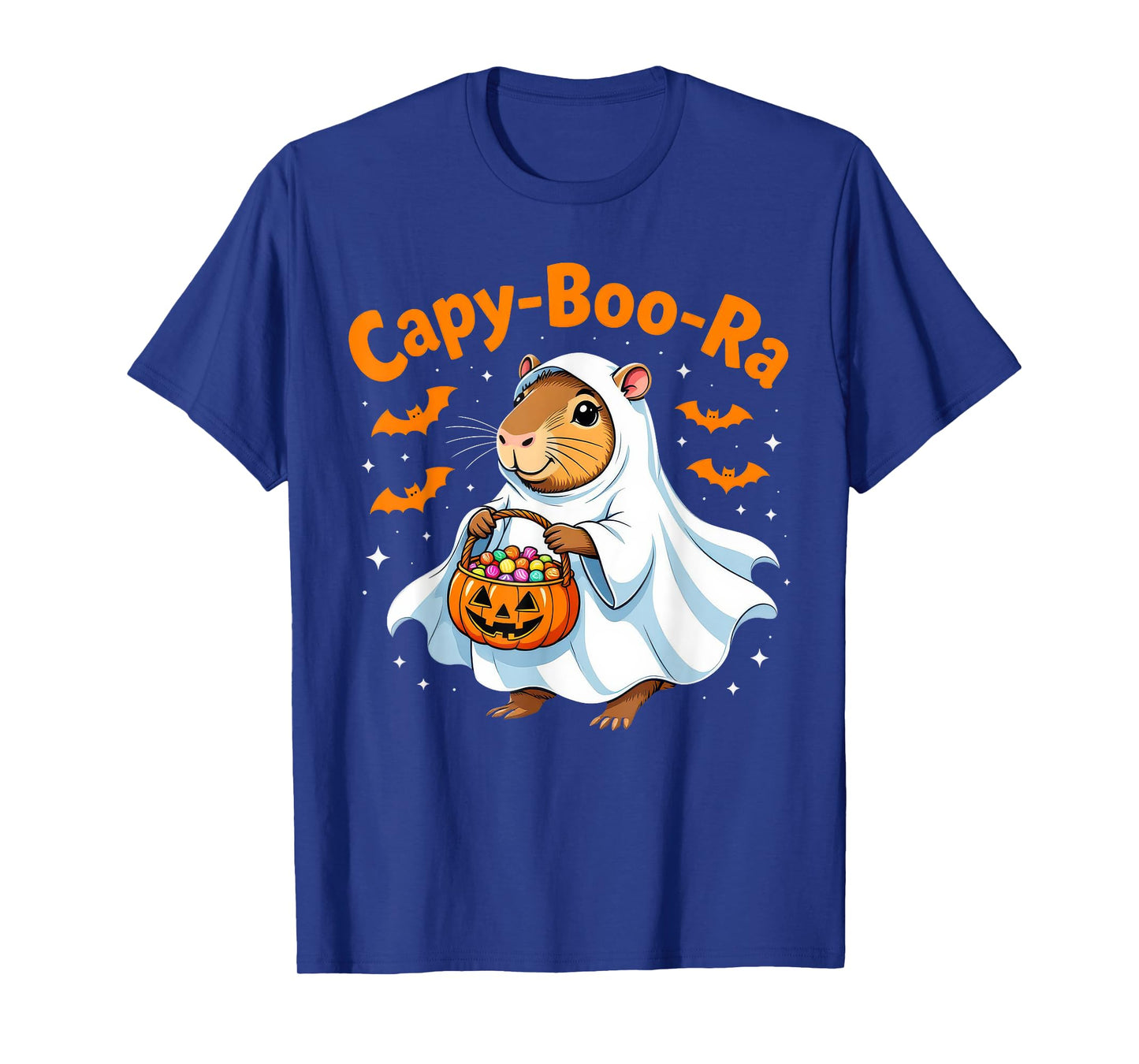 Capy Boo Ra Halloween Ghost Capybara Candy T-Shirt