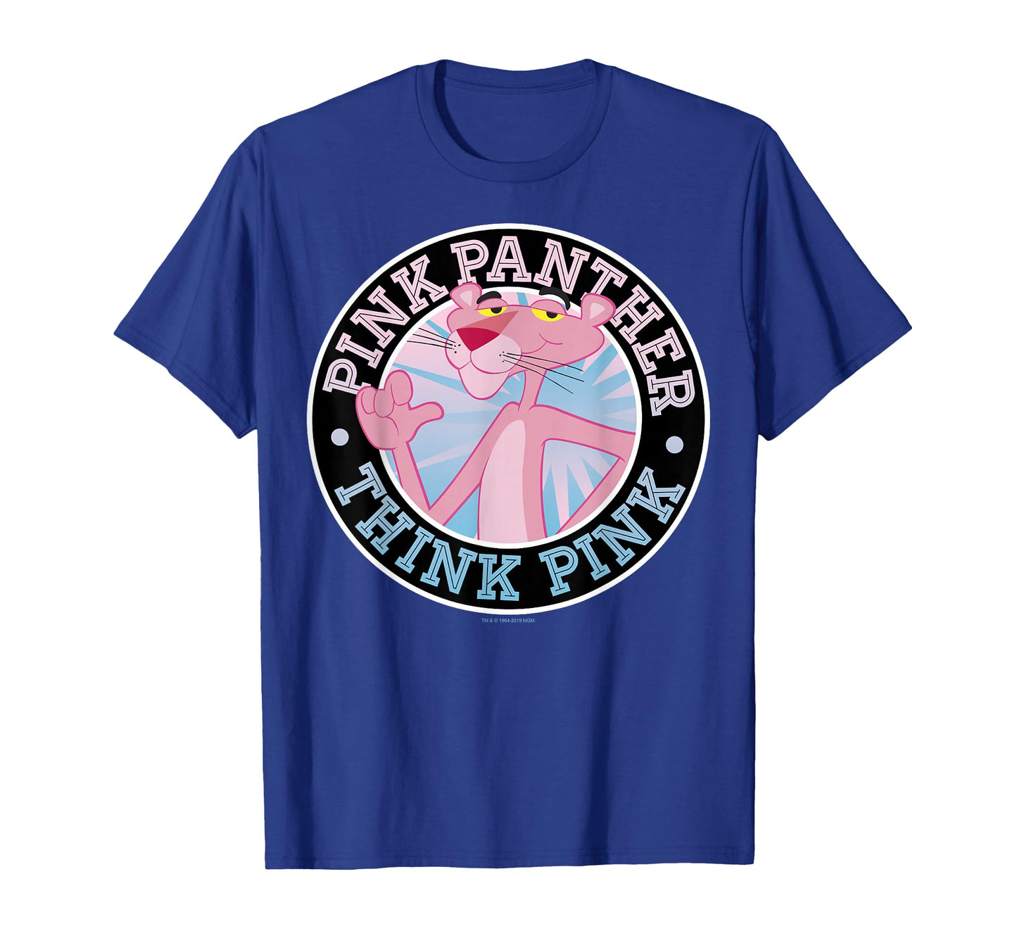 Pink Panther Think Pink Circle Portrait T-Shirt Small