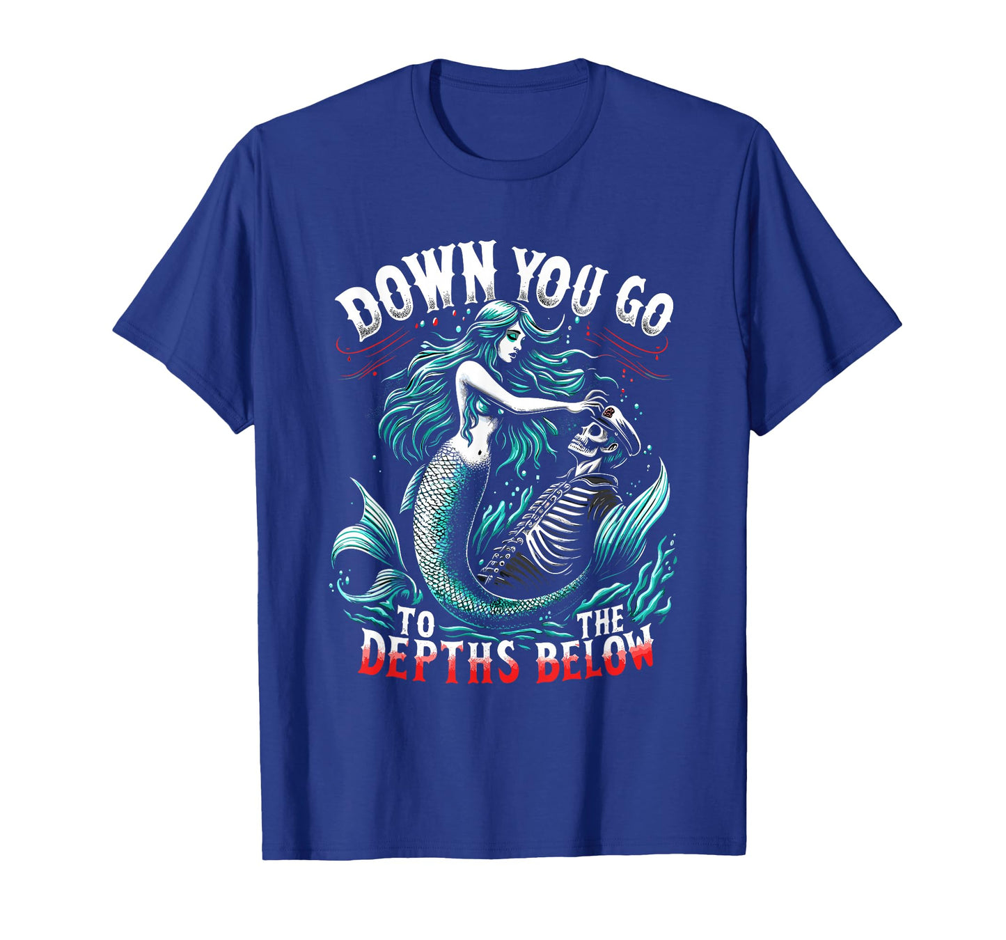 Spooky Sirens Horror Mermaid Creepy Mermaid Haunted Sea T-Shirt