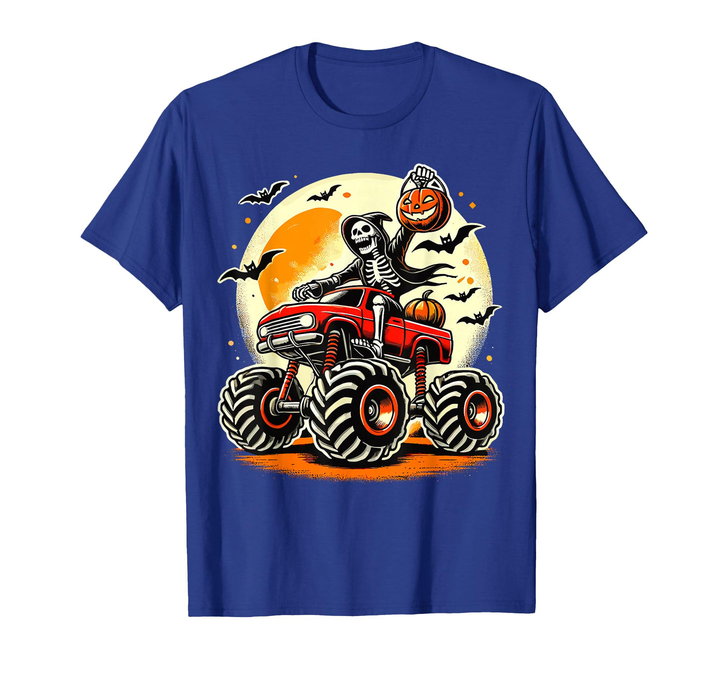 Monster Truck Lover Skeleton Halloween T-Shirt