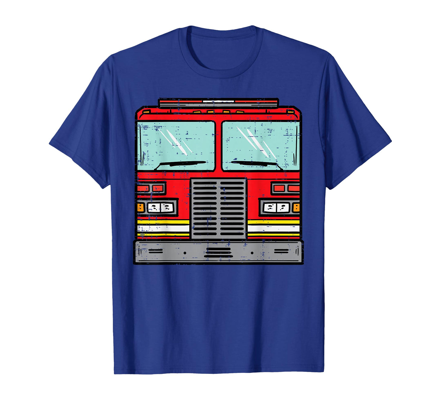 Fire Truck Costume Halloween Firefighter Fireman Men Boys T-Shirt