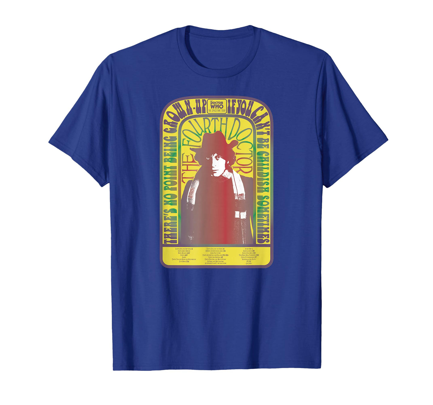 Spacetime-Tour 4th Doctor Baker Retro Time Travel T-Shirt