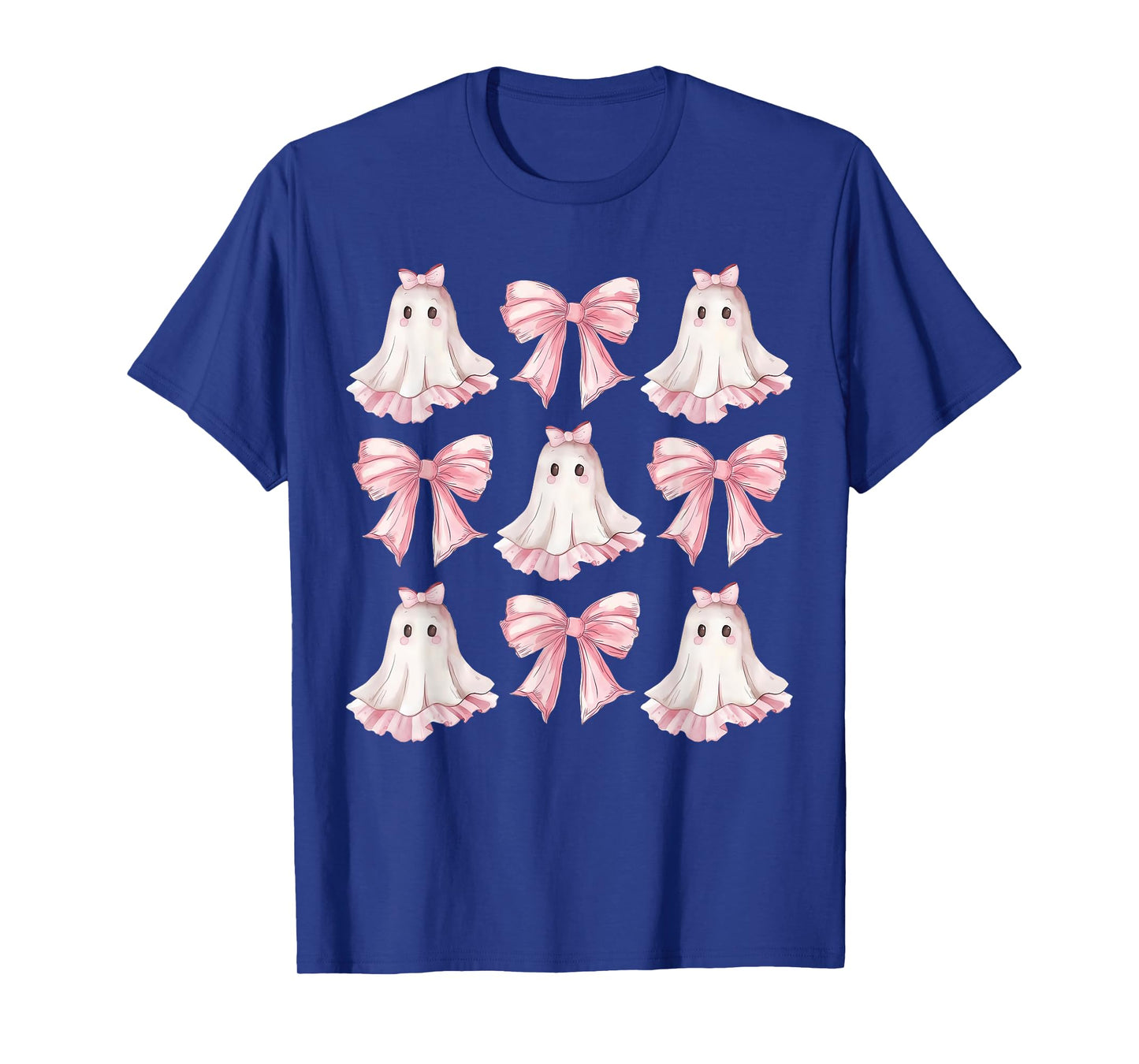 Retro Pink Bow Ghost Shirt | Cute Ghost Graphic Girl Women T-Shirt