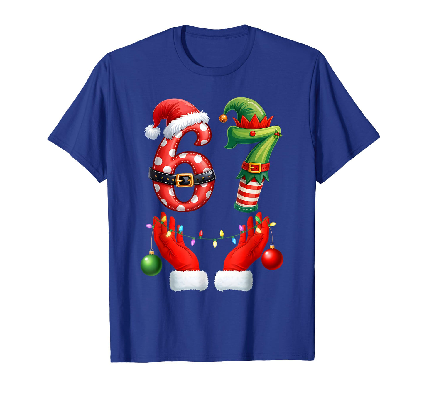 67 Christmas 6 7 Meme Pajamas Holiday Gen Alpha Slang T-Shirt
