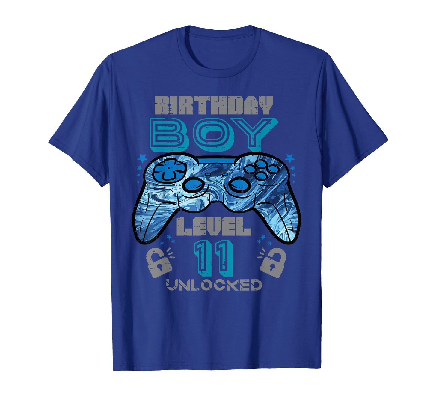 11th Birthday Gamer Level 11 Unlocked Video Gaming Bday Boys T-Shirt