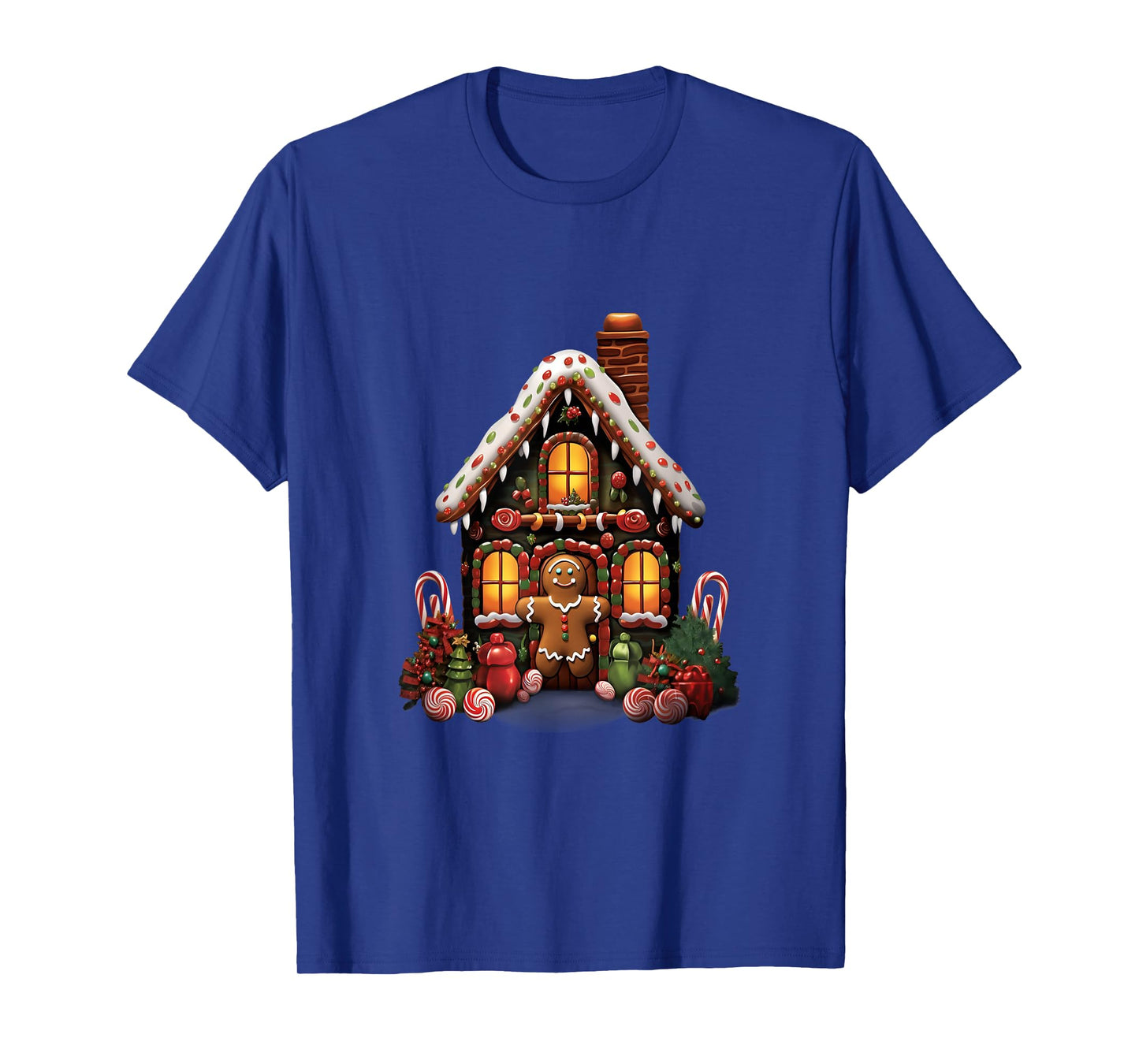 Christmas Gingerbread House Candy Cane X-Mas Pajamas Party T-Shirt