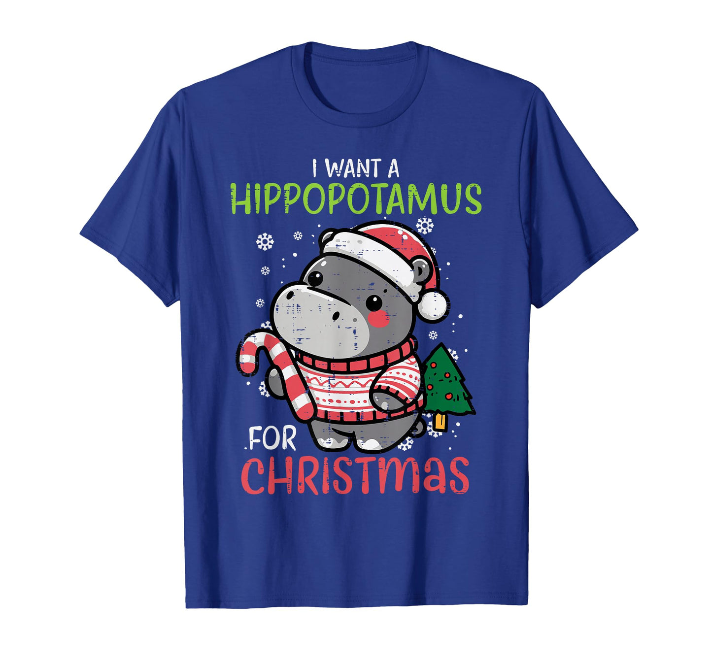 I Want Hippopotamus For Christmas Hippo Xmas Girls Boys Kids T-Shirt
