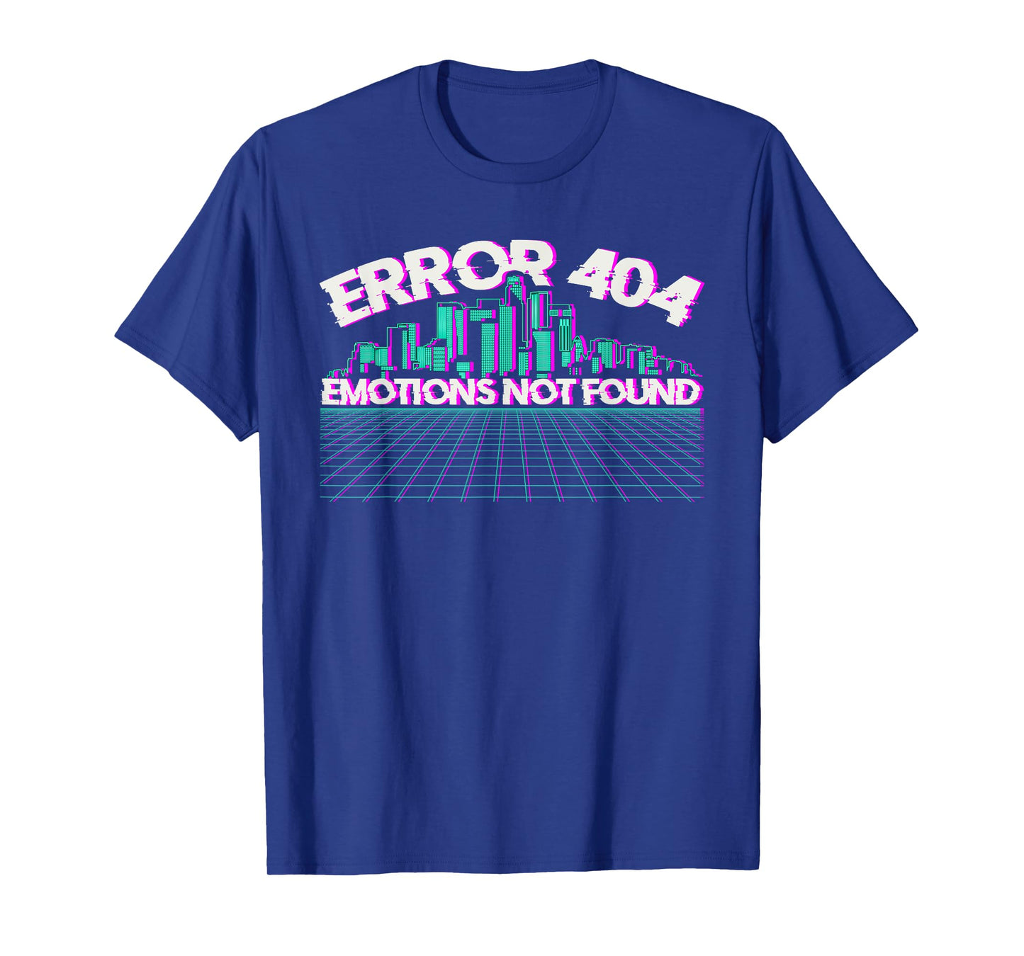 Error 404 Emotions Not Found Skyline Vaporwave T-Shirt