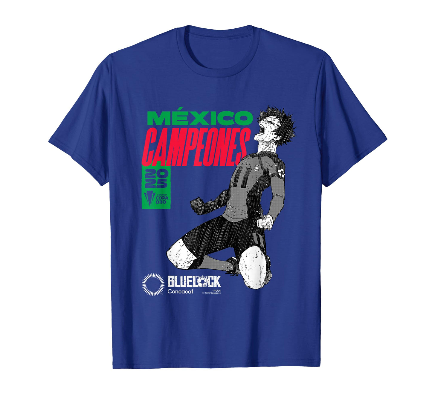 2025 CONCACAF vs Blue Lock Mexico Gold Cup Champions T-Shirt