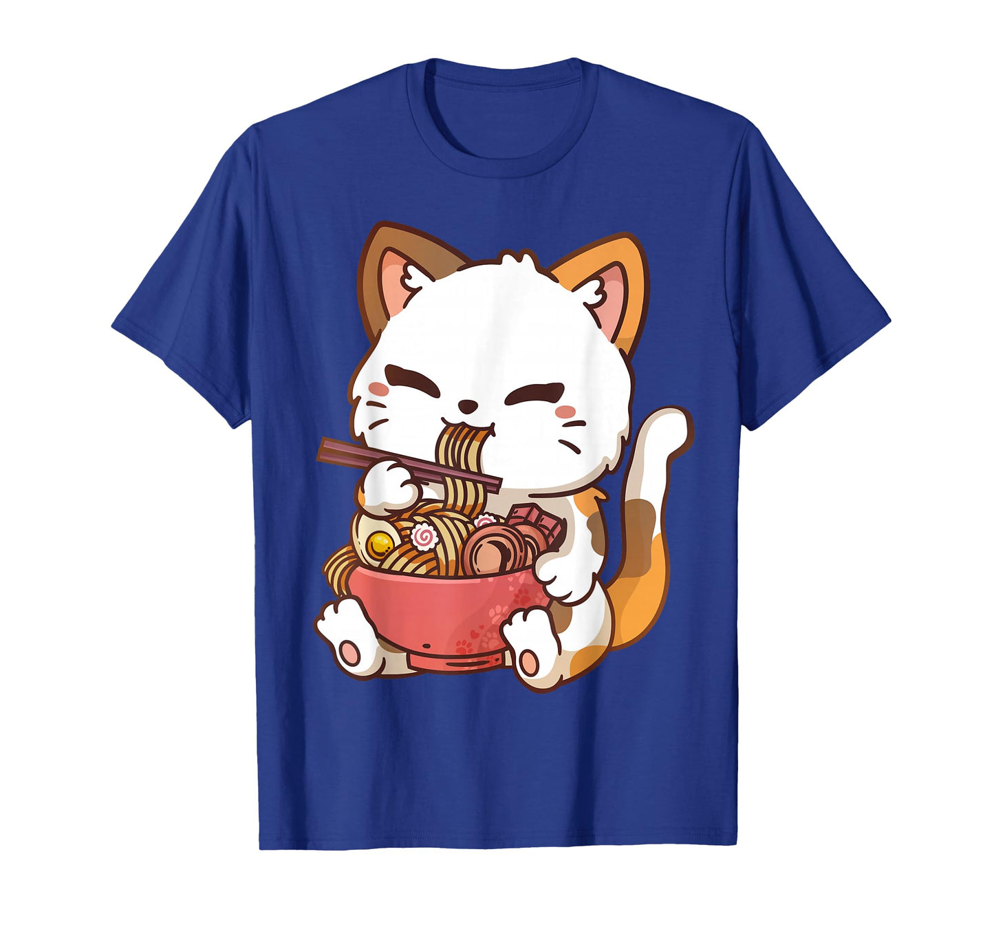 Ramen Cat Anime Kawaii Cat Eating Ramen T-Shirt