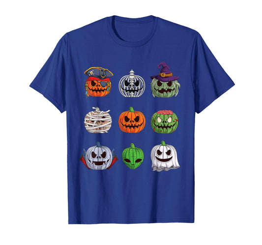 Funny Halloween costume Women Kids Men Pumpkin characters T-Shirt