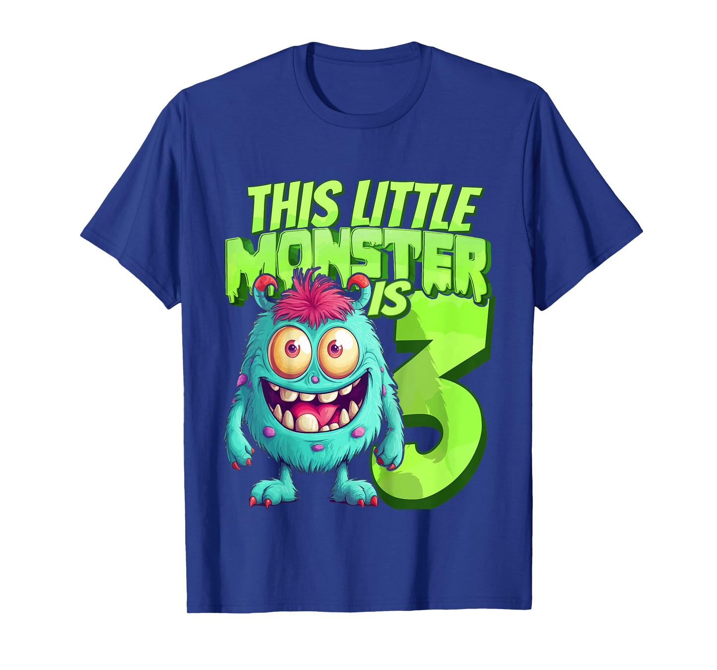 This Little Monster Is 3 - Three Years - 3rd Birthday T-Shirt