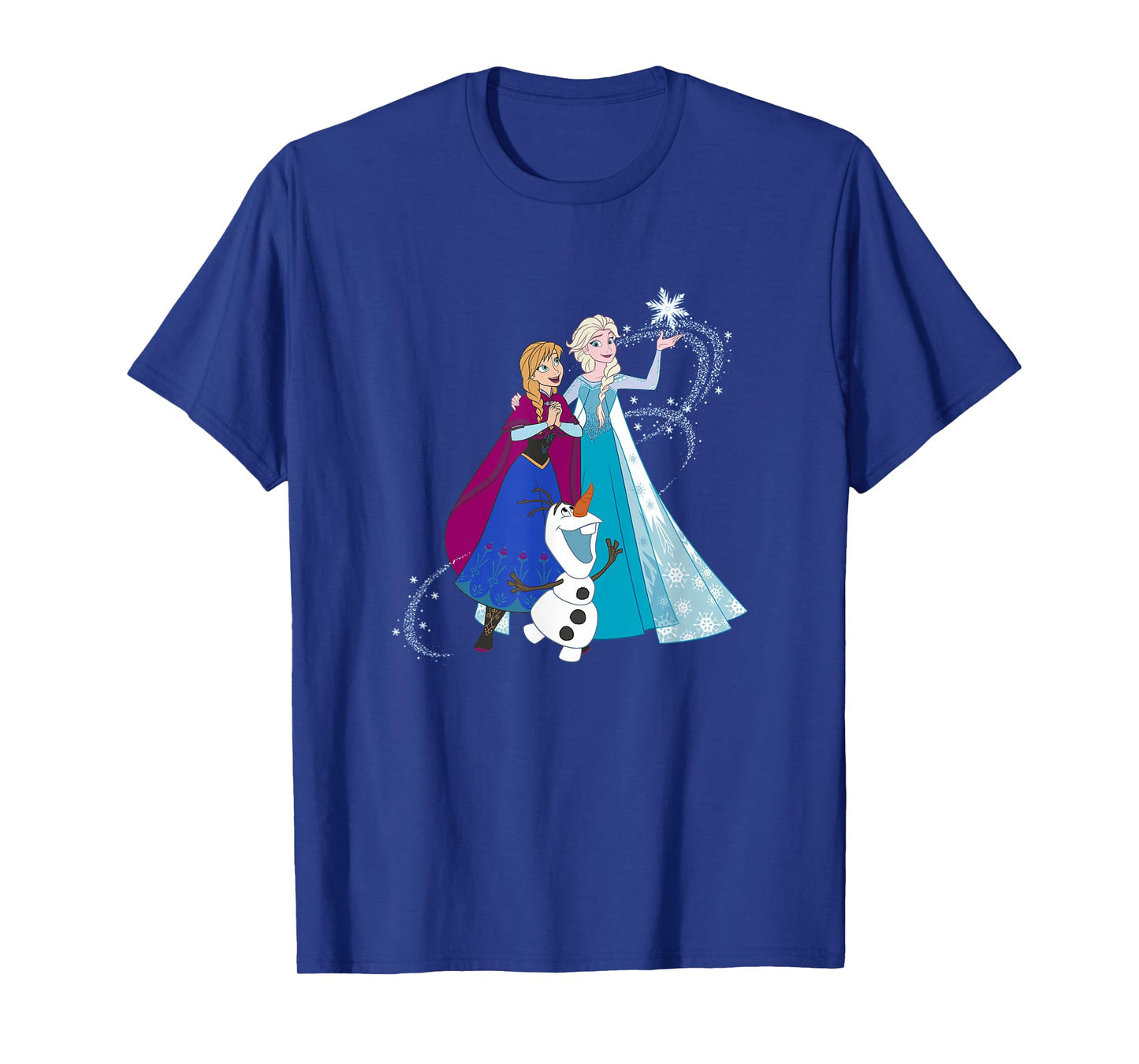 Disney Frozen Olaf Anna & Elsa Sisters Snowflake Portrait T-Shirt