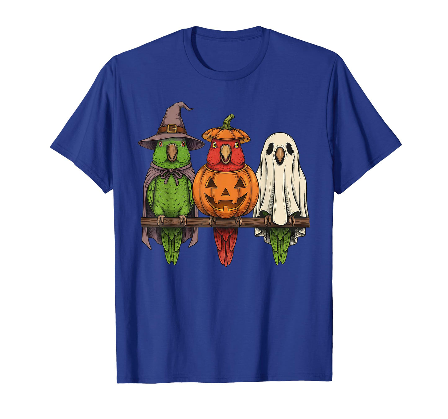 Spooky Ghost Eclectus Parrot Lover Pumpkin Halloween T-Shirt