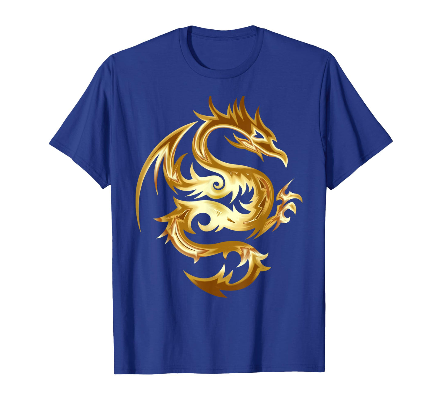 Shiny Gold Tribal Dragon T-Shirt Abstract Monster Shirt T-Shirt