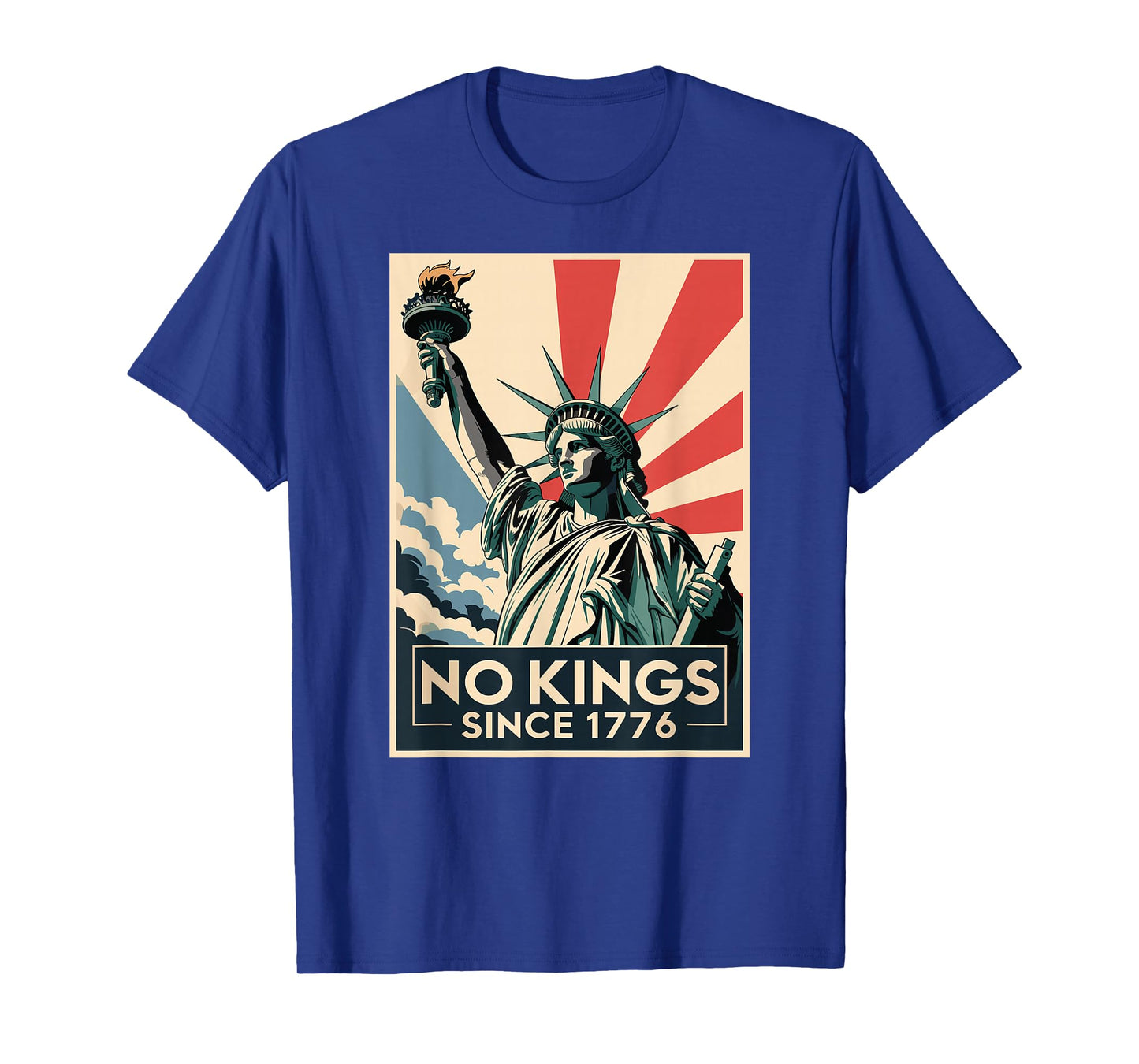 No Kings in America Since 1776 Statue of Liberty Vintage T-Shirt