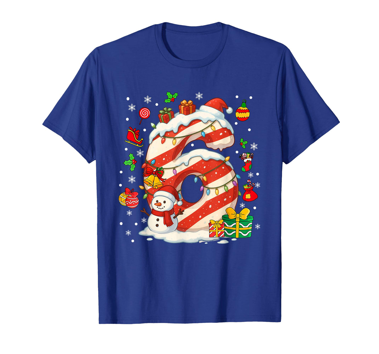 Number 67 Christmas Candy 6 7 Six Seven 6 7 Matching Couples T-Shirt