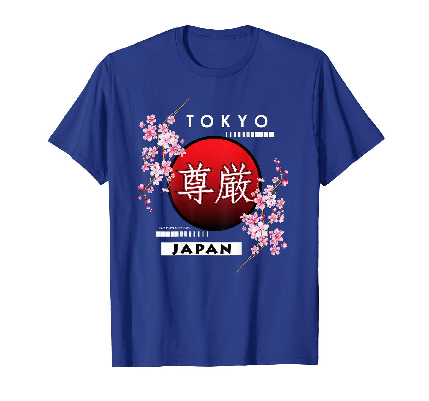 Sakura Cherry Blossom of Big City in Japan, Tokyo Back Print T-Shirt