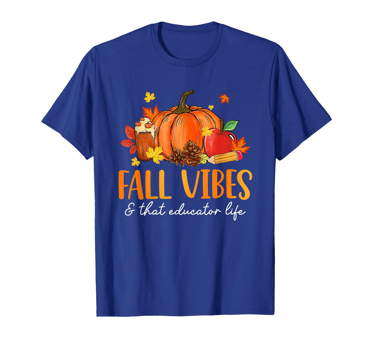 Fall Vibes & That Educator Life Leopard Pumpkin Season T-Shirt