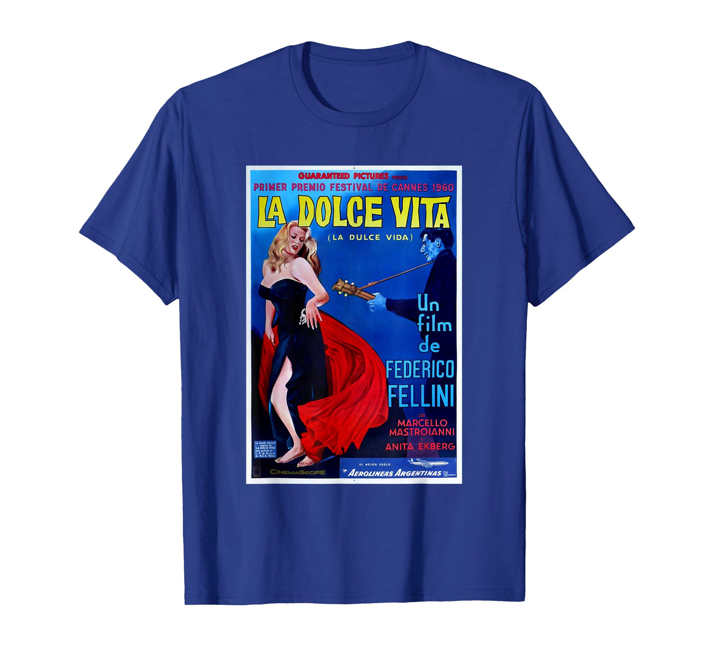 Fellini 1960 Movie Poster Reproduction T Shirt T-Shirt