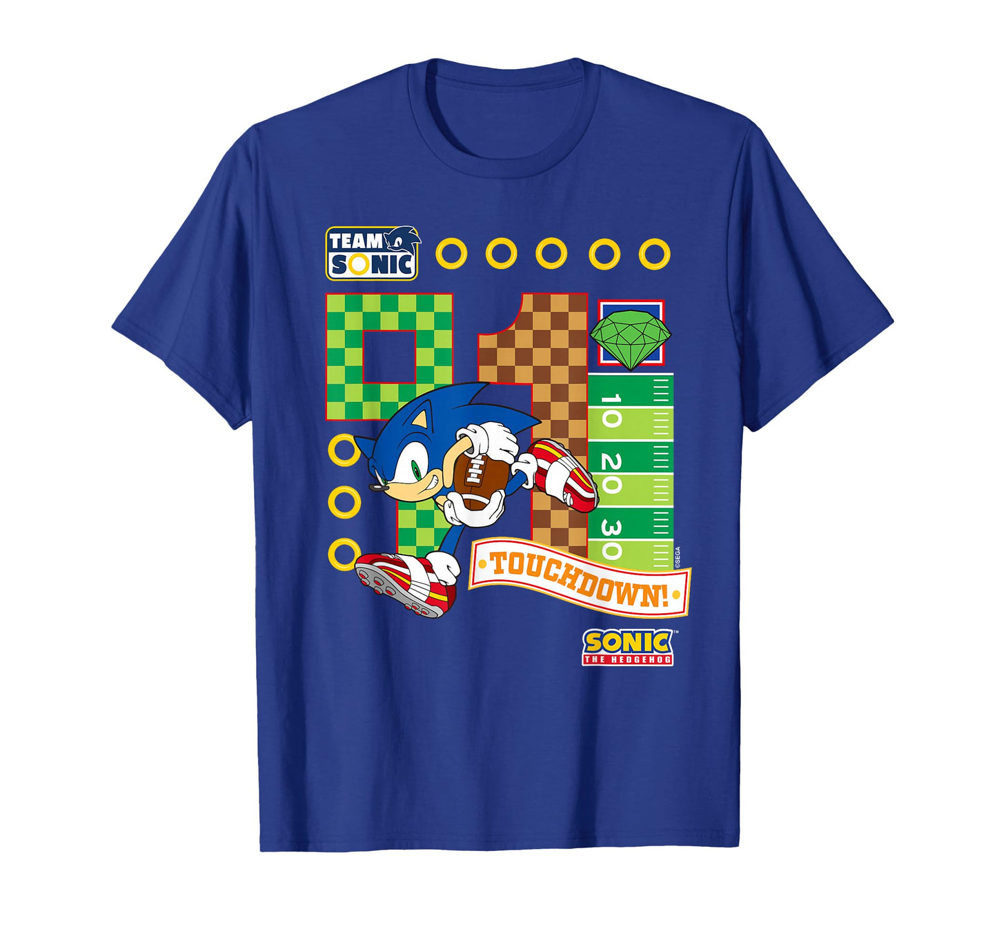 Sonic The Hedgehog - Team Sonic Touchdown T-Shirt
