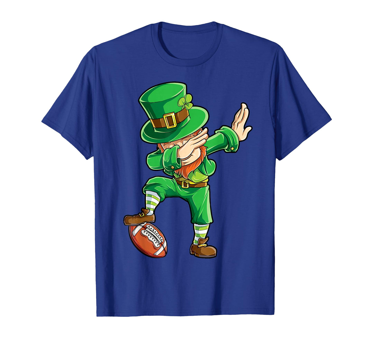 Dabbing Leprechaun Football St Patricks Day Boys Men Sports T-Shirt