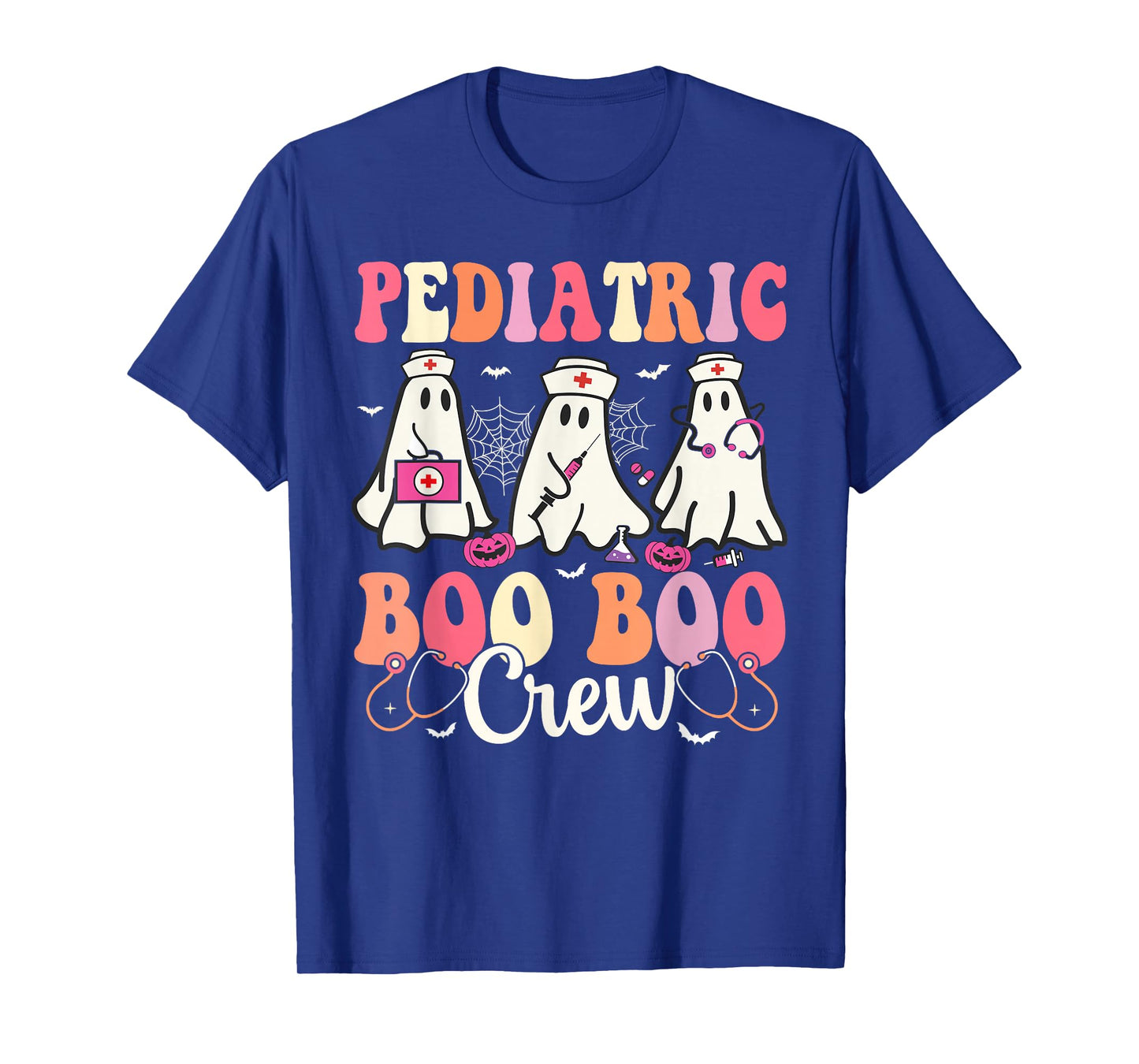 Pediatric Nurse Boo Boo Crew Ghost Nurse Halloween Costume T-Shirt