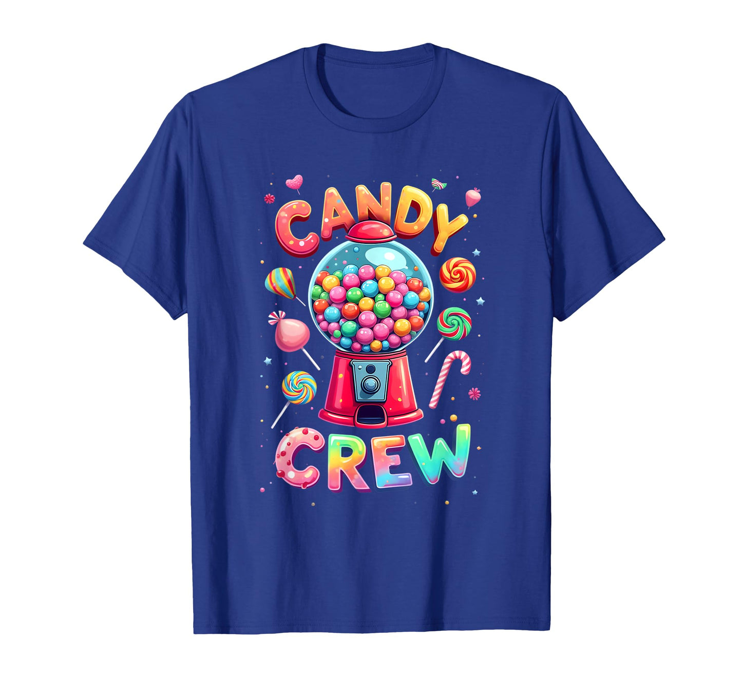 Funny Candy crew Women & Teens Retro Colorful Candy Squad T-Shirt