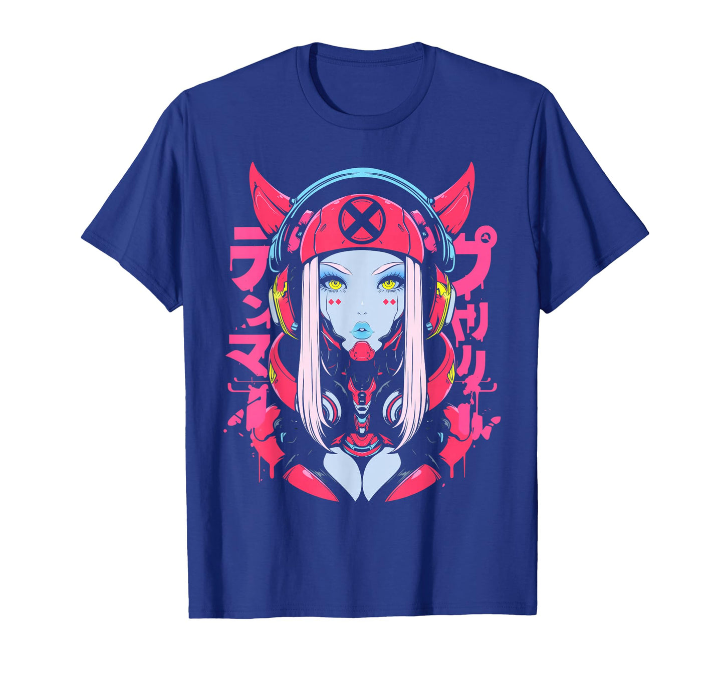 Anime Manga Cyberpunk Aesthetic Techwear Harajuku Waifu T-Shirt