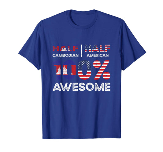 Cambodian American Patriot USA Grown Cambodia US Flag T-Shirt