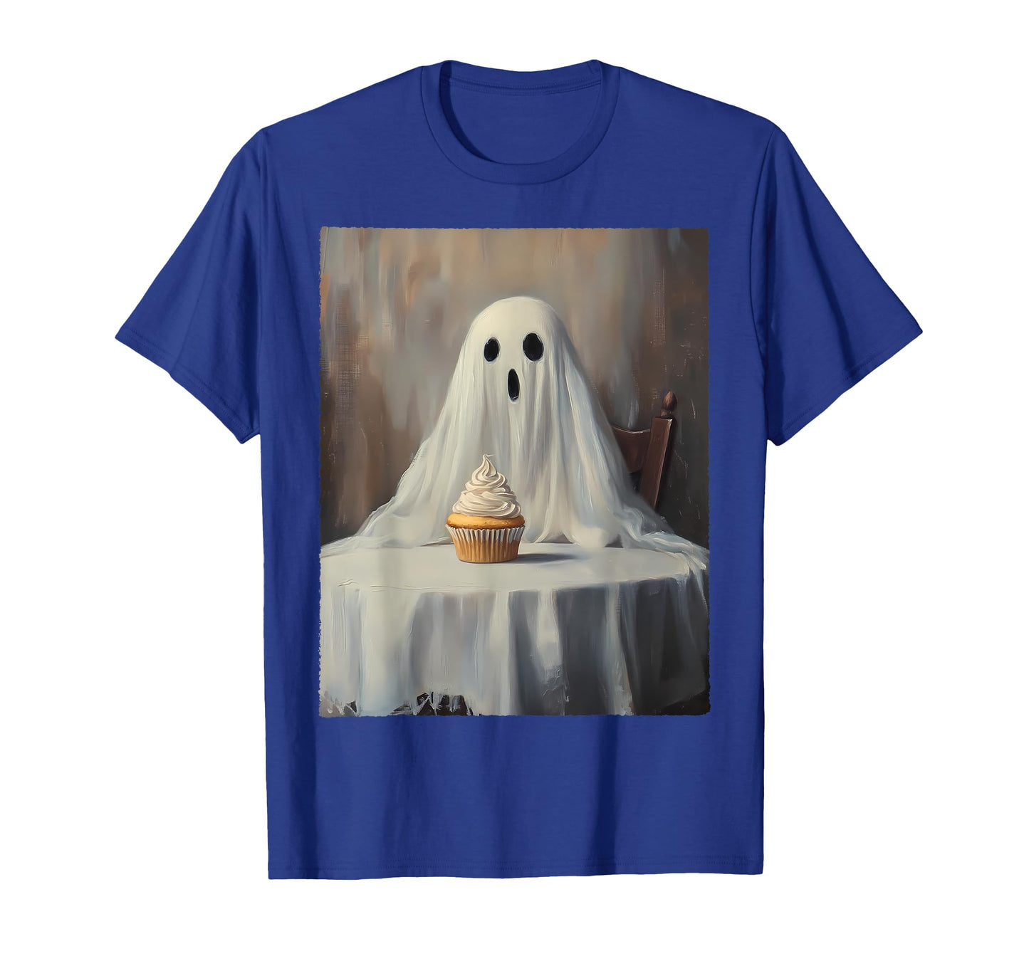 Halloween Costume Spooky Ghost Eating Cupcake Funny Cake T-Shirt