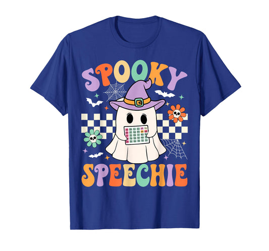 Spooky Speechie Speech Therapy Halloween Retro SLP Halloween T-Shirt