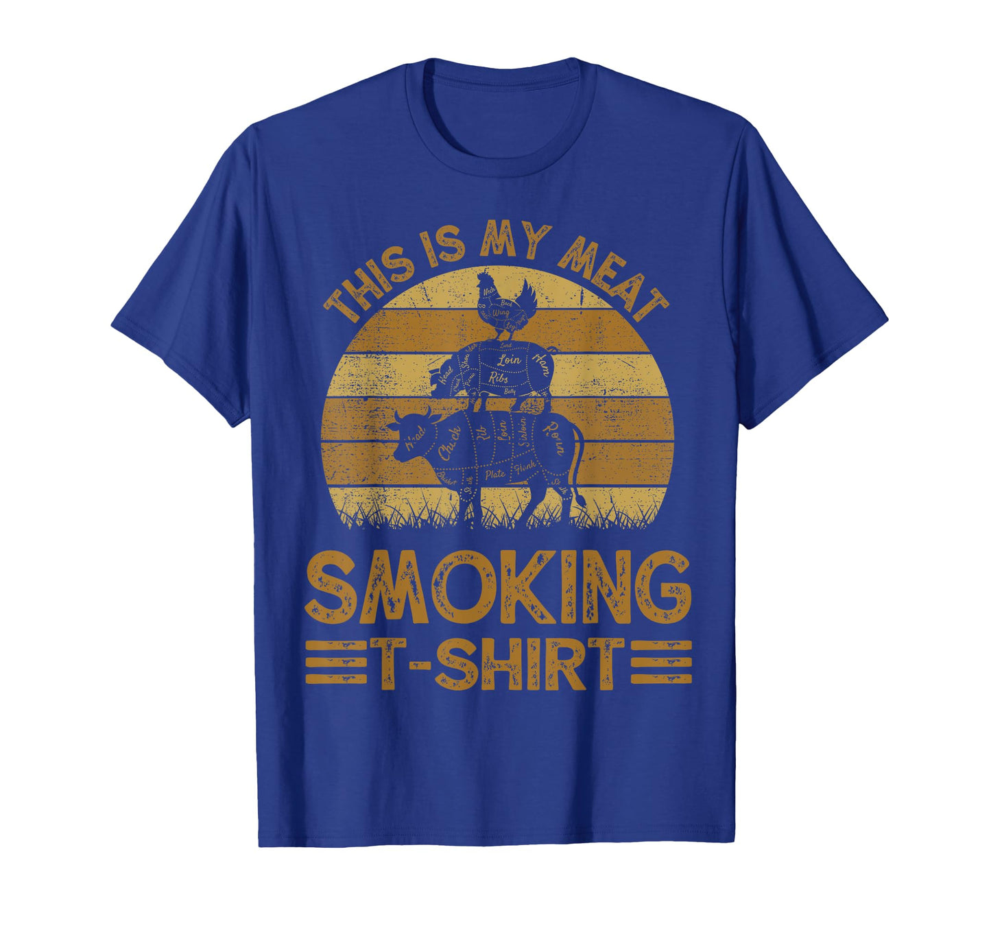 Funny This is My Meat Smoking T-Shirt BBQ Dad Barbeque Gift T-Shirt