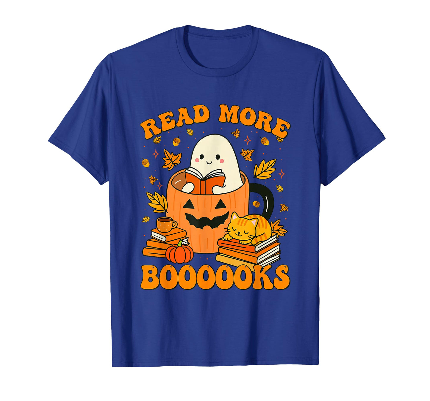 Read More Books Cute Ghost Reading Book Lovers Halloween T-Shirt