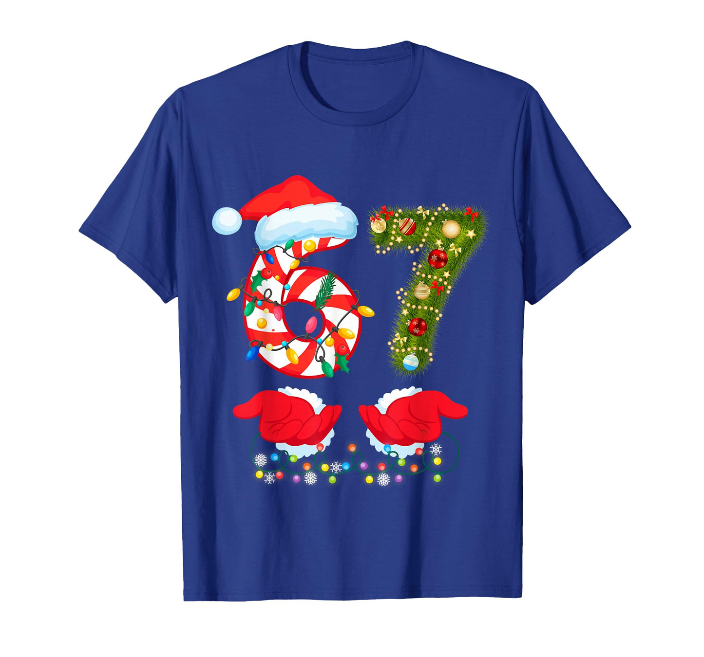 67 Christmas 6 7 Meme Pajamas Holiday 67 Christmas Sweater T-Shirt