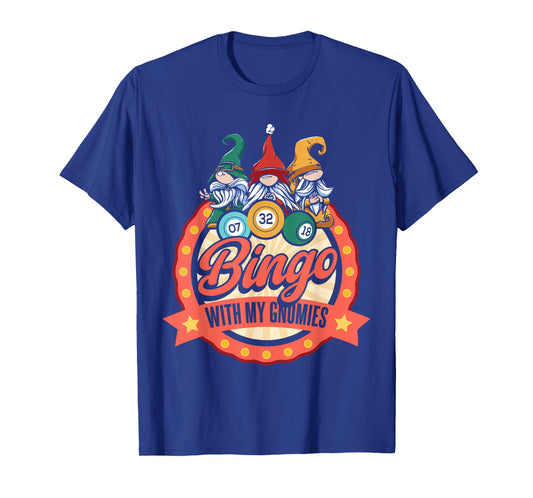 Funny Bingo With My Gnomies Gnome Bingo Player T-Shirt