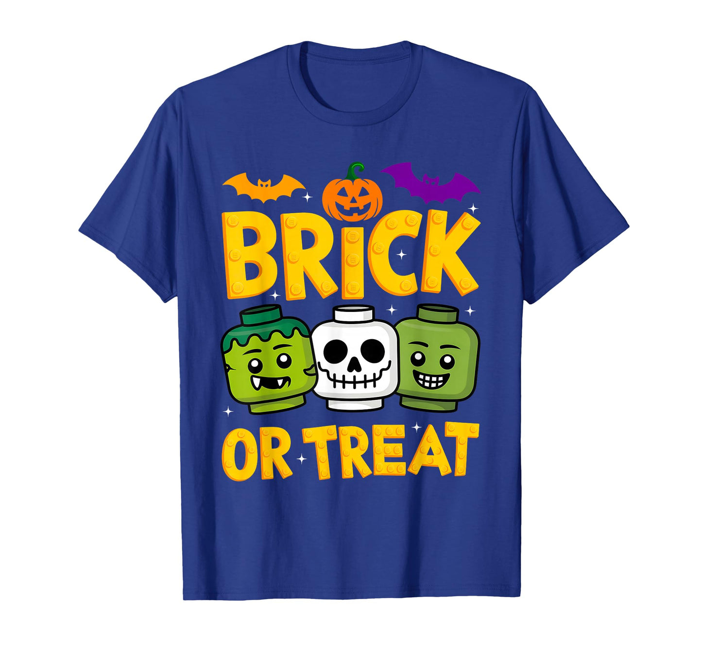 Brick or Treat Halloween Master Builder Blocks Building Kids T-Shirt