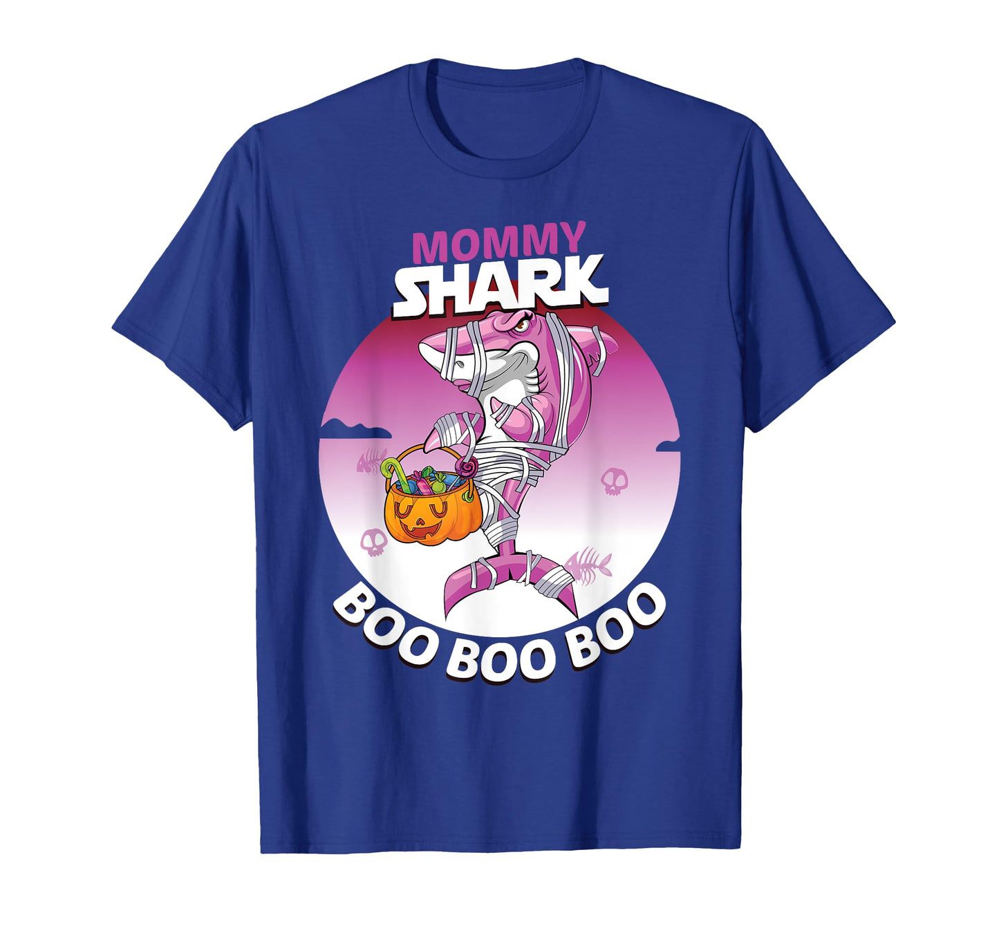 Mommy Shark Boo Boo Funny Family Shark Halloween T-Shirt