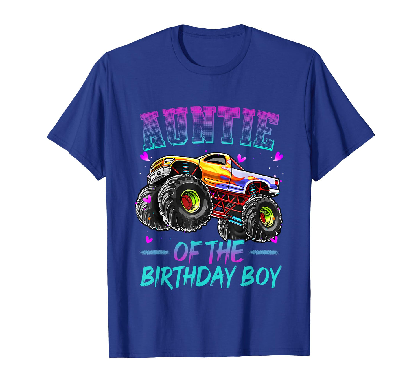 Auntie of the Birthday Boy Monster Truck Birthday T-Shirt