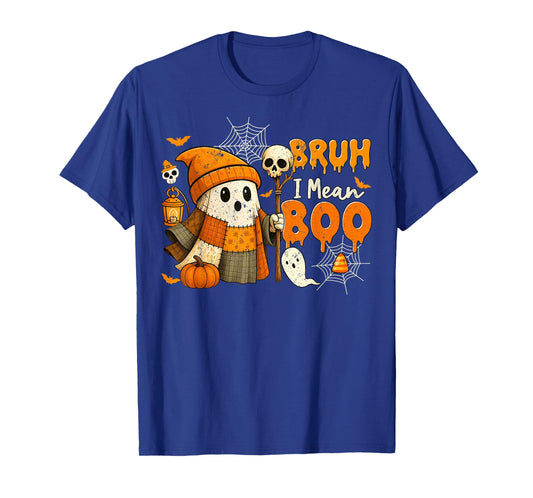 Bruh I Mean Boo Spooky Ghost Costume Funny Trick Or Treat T-Shirt